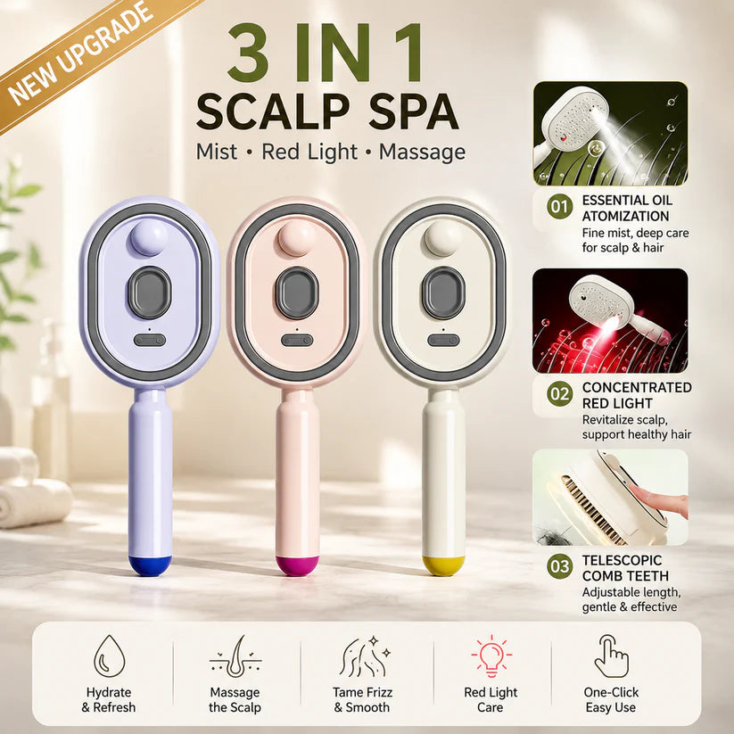 3-in-1 Electric Spray Massage & Self-Cleaning Brush