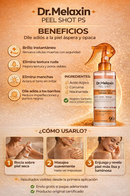 Dr.Melaxin Peel Shot Kojic acid and Turmeric Body Exfoliator