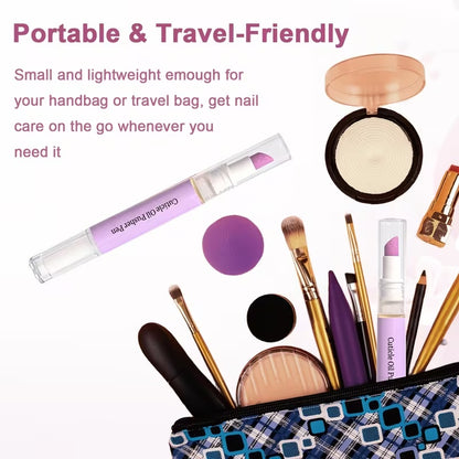 Cuticle oil pusher pen and nail care application