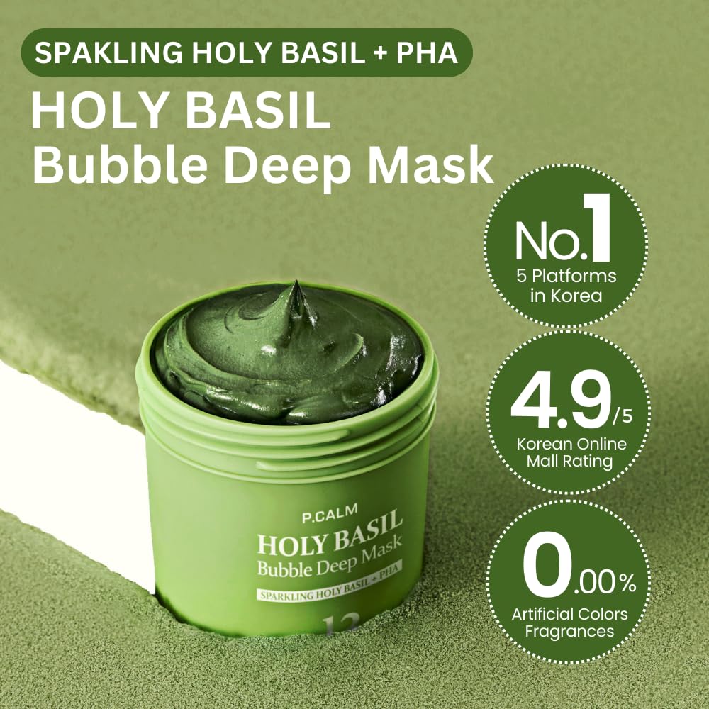 Holy Basil Bubble Deep Mask + CLEANSING BRUSH